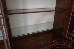 72383: JOHN WIDDICOMB Vintage Walnut Gothic Design Breakfront Display Bookcase