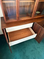 Mcm Mid Century Modern Dillingham China Cabinet Hutch 2 Piece