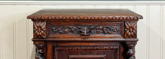 Antique French Jam Cabinet Cupboard Pedestal Barley Twist Drawer Oak Pheasant