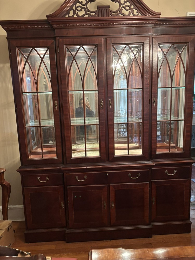 Chippendale vintage Breakfront China from ETHAN ALLEN’s 18th Century Collection