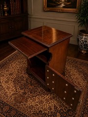 Mahogany Lamp Table Bedside Cabinet Bookcase Cupboard Pull Out Shelf