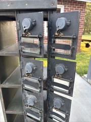 Antique Post Office Boxes Metal Cabinet Vintage United States P.O. Box 16 Door