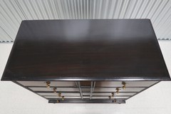 Henredon Acquistions Antique Style Mahogany Two Tone Rame Cabinet