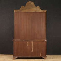 Great inlaid display cabinet Dutch sideboard double body 20th century bookcase
