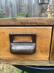 Globe Wernicke Antique Library Card Catalog File Cabinet 2 Drawer