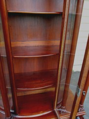 63159 Antique Victorian Mahogany China Cabinet Curio