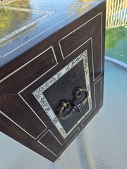 Miniature Ebony Cabinet Engraved Italian Style 10,5″x1 1,1″ x7,2″