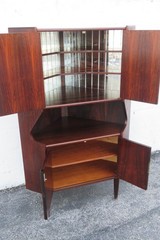 Mid Century Danish Rosewood Corner Cabinet Storage Cupboard 6167