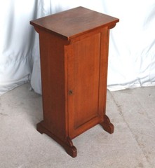 Antique Quarter Sawn Oak Liquor and Game Cabinet