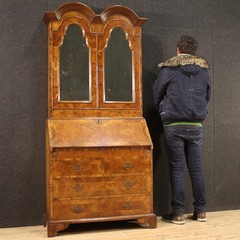 Trumeau English funiture double body wood bureau desk 20th century 900 commode
