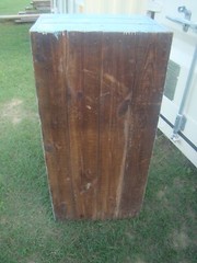 Primitive Handmade Hanging Cupboard 43″ Cabinet Single Door w/ Shelfs GR8 Patina