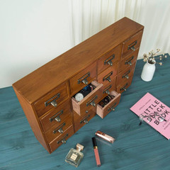 16-Drawer Vintage Apothecary Cabinet – Wooden Organizer for Herbs & More