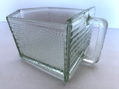 Rare Antique Vintage Large Original Poncet Glass Dry Scoop for Hoosier Cabinet