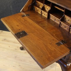 Antique bureau furniture Spanish writing desk in mahogany wood 19th century
