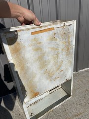 Vintage 1950’s Mid Century Metal Bathroom Kitchen Medicine Cabinet Storage NL