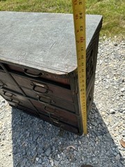 1900s Antique Music Cabinet Industrial Rustic Entryway Apothecary Multi Drawer