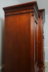 F65808EC: Mahogany Large 3 Section TV Entertainment Bookcase Unit
