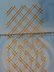 Two Vintage Brass Metal 37.5 x 9 inch Inserts China Closet Cabinet Doors Leading