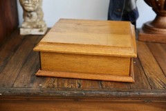 Antique apothecary specimen cabinet hardware parts bin wood drawer dental VTG