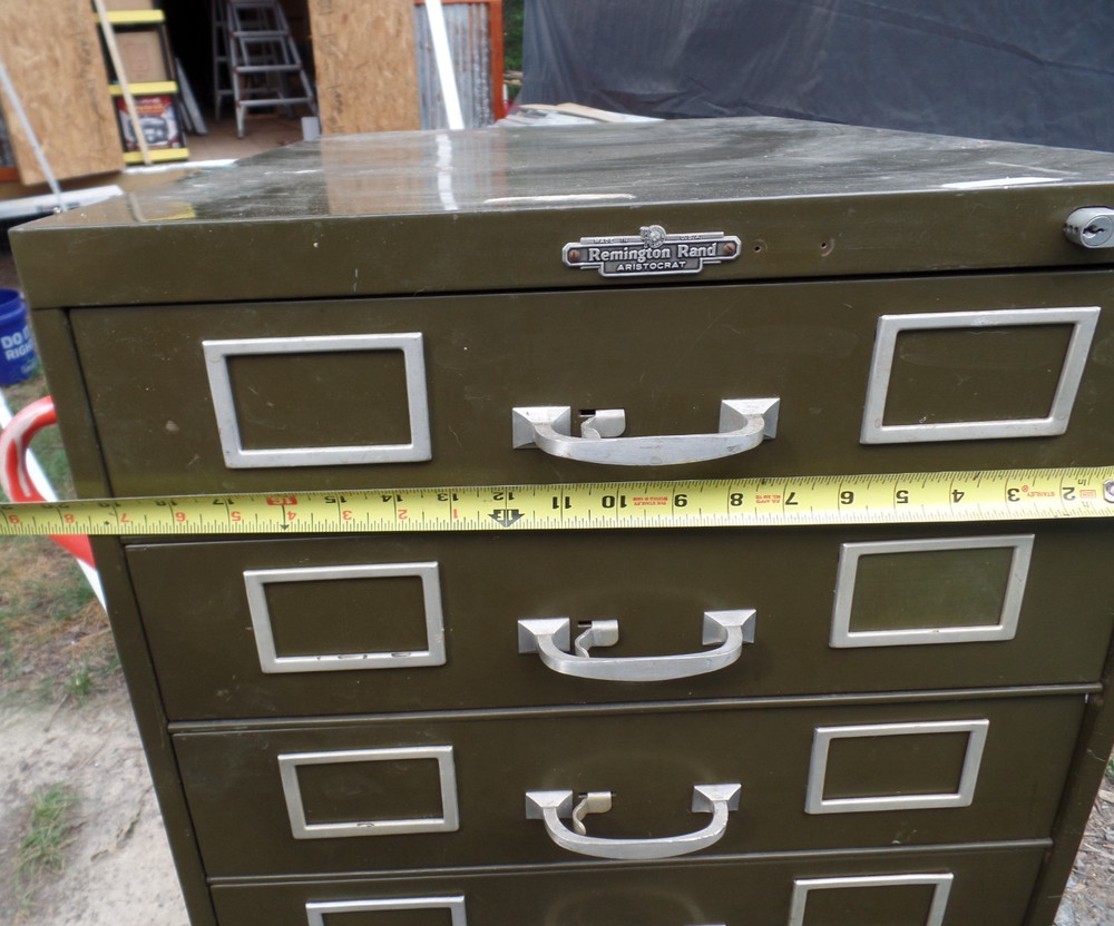 Antique Vintage Remington Rand Aristocrat Filing Cabinet