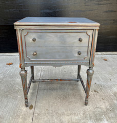Vintage French Country Farmhouse Bar Cabinet Cottage Shabby