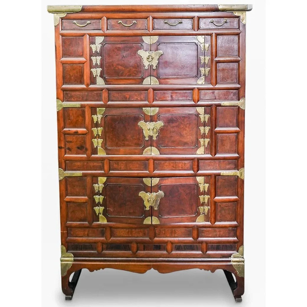 Tall 19th Century Korean Tansu Cabinet
