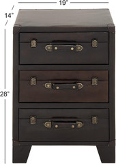 Faux Leather Room Cabinet Vintage Faux Leather Storage Cabinet with Buckles and