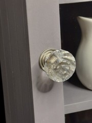 Mason Dixon Gray Farmhouse 3-Shelf Wall Curio Cabinet Glass Door 12×17
