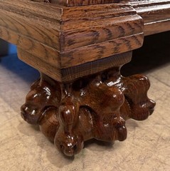 Antique Oak Large Late Victorian China Cabinet