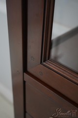 L67348: GRANGE French Empire Style Cherry Jewelry Display Cabinet