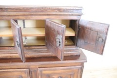 17th Century Italian Solid Walnut Antique Cupboard or Cabinet