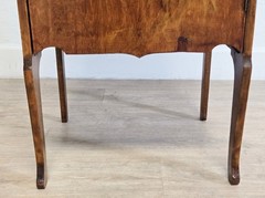 Antique Sheet Music Cabinet W/ Mirror-Victorian Solid Wood Record Storage Table