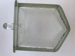 Rare Antique Vintage Large Original Poncet Glass Dry Scoop for Hoosier Cabinet