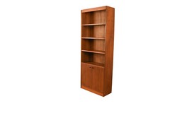 Mid-Century Walnut Hutch Bookcase Cabinet