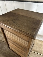 1940s Cabinet Apothecary Industrial Roll Top Multi Drawer Folk Art Hardware