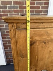 Antique Style Primitive Pine Pie Safe Cupboard – Punched Tin – Dovetail – w/ Key