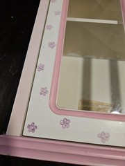 The Bombay Company Floral Pink Girly Display Cabinet, Glass Door, Shelves