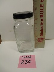HOOSIER CABINET ORIGINAL SQUARE SPICE JAR LOT # 230