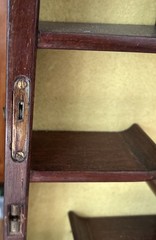 Vintage China cabinet Curio mount 18 shelves Cloth Backed, See Description