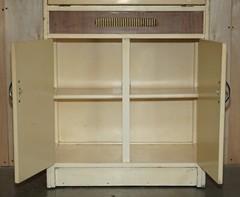 Cool Retro Original 1950’s English Kitchen Habberdashery Larda Cupboard Cabinet