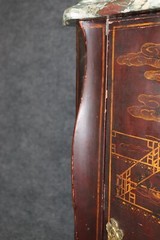 Fine Pair Rare Signed Maison Jansen Chinoiserie Encoignures Corner Cabinets