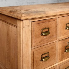Late 19th Century French Oak Bank Office Filing Cabinet