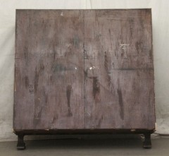 Empire Style Wood Claw Foot Enclosed Cabinet