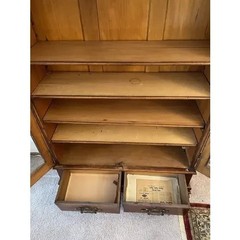 Turn of the Century 2 Door Five Shelf Bookcase & Drawers in Art Nouveau Design