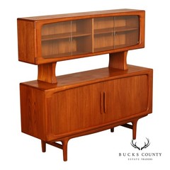 Danish Modern Falster Furniture Teak China Cabinet Credenza