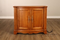 Ethan Allen French Country Style ‘Legacy’ Maple Bowfront Server