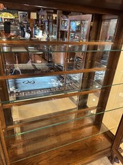 Antique Oak Large Late Victorian China Cabinet