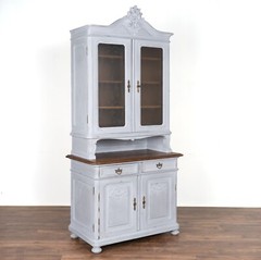 Blue Painted Cupboard With Adjustable Shelves, Hungary circa 1900’s
