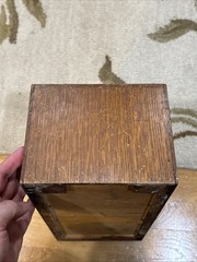 Antique Wood Wooden Index Recipe Library Card Catalog Single File Drawer Cabinet