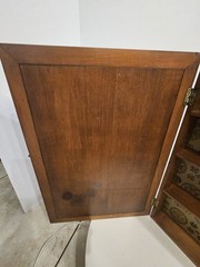 Vintage Wooden Wall Shelf Curio Cabinet “SPICES ‘N THINGS” Print Signed By Maker